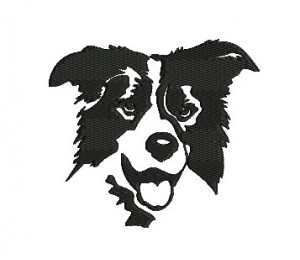 Stickdatei - Border Collie Silhouette